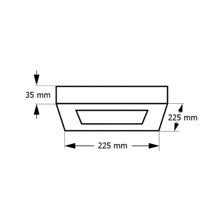 LED panel nadgradni 18W CCT pravougaoni bela 1050lm KNS5-18W