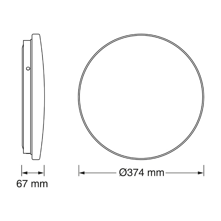 OSRAM LED plafonjera senzor 24W 3000K IP44 bela 1920lm