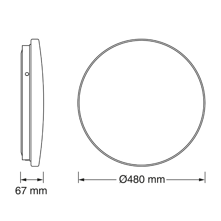 OSRAM LED plafonjera senzor 36W 4000K IP44 bela 2880lm