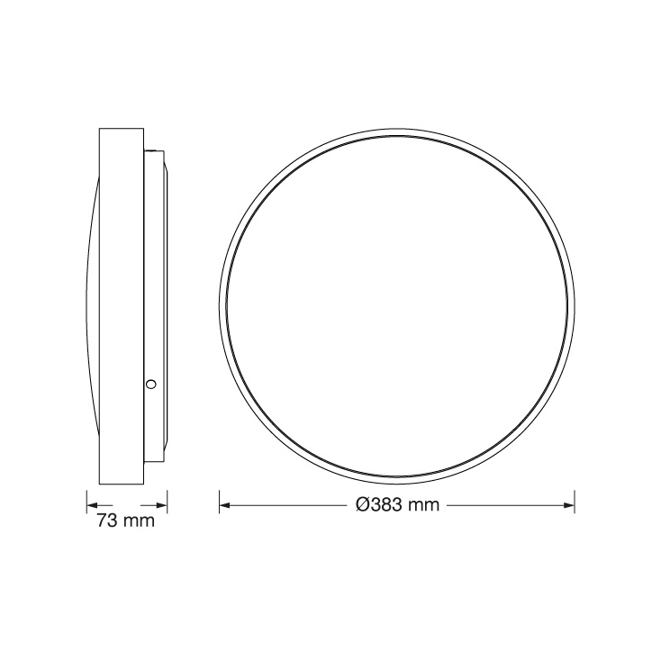 OSRAM LUXO LED plafonjera 24W 6500K crna