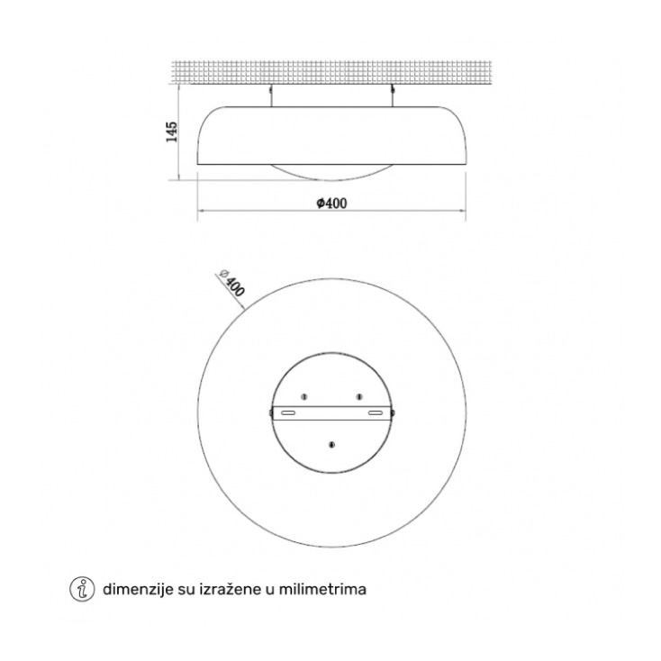 SOLEA 76 LED plafonjera 20W CCT terakota