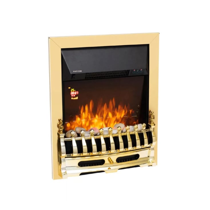 Ugradni električni kamin 1000/2000W zlatni HOME FKKI25G