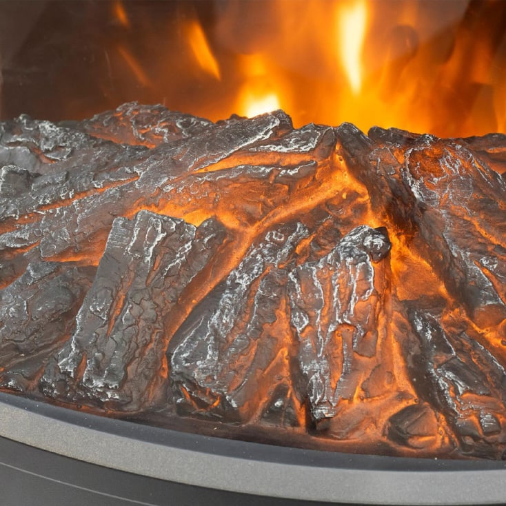 Samostojeći električni kamin sa panoramskim ložištem 1000/2000W HOME FKK26