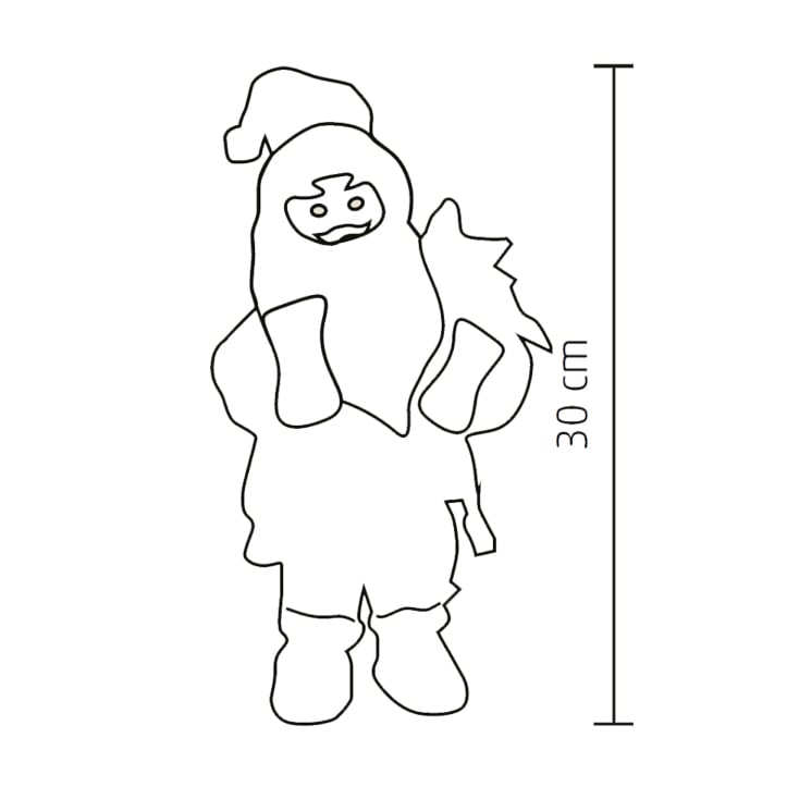 Home KDD31 plešući Deda Mraz sa muzikom 30 cm, beli