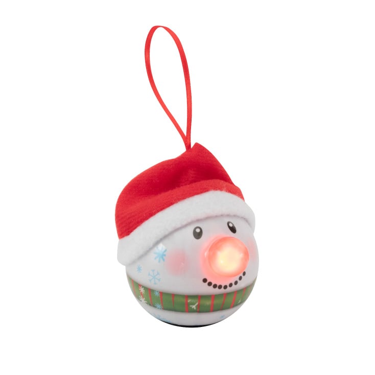Home KID65 sneško ukras za jelku sa trepćućim LED nosem 65 mm, kapa Deda Mraza
