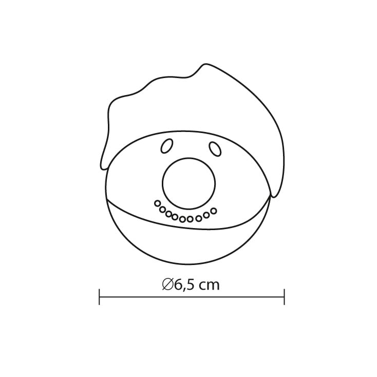 Home KID65 sneško ukras za jelku sa trepćućim LED nosem 65 mm, kapa Deda Mraza