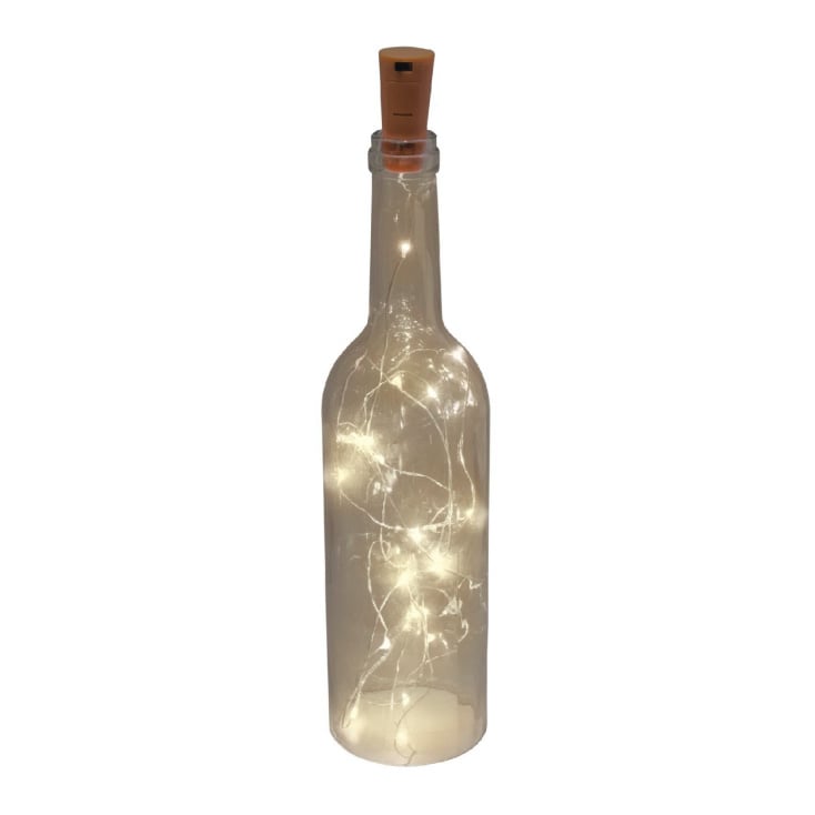 Svetleći niz za flašu 2 m sa čepom, toplo beli mikro LED, 3374-2m-17305