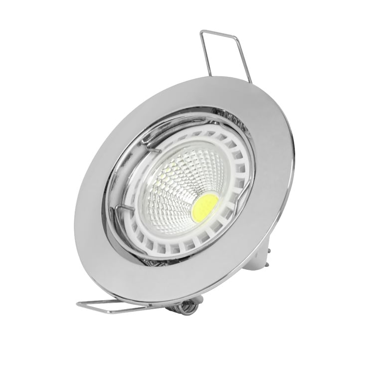 PROSTO R-Z001/CH ugradna rozetna za MR16 GU5.3, hrom, podesiva ±30°