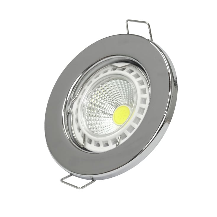 PROSTO R-S001/CH ugradna rozetna za GU10, hrom, fiksna, otvor 65 mm