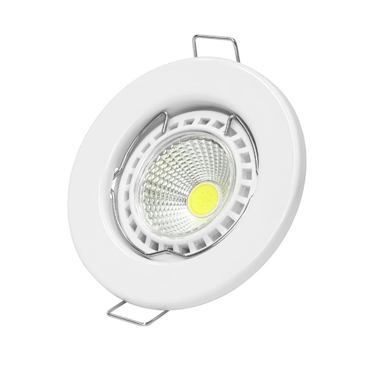 PROSTO R-S001/WH ugradna rozetna za GU10, bela, fiksna, otvor 65 mm