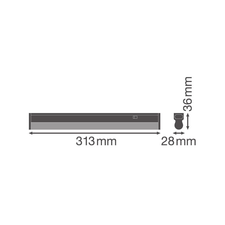 LEDVANCE Linear Compact SWITCH 300 LED strela T5 31 cm 4 W 3000 K sa prekidačem