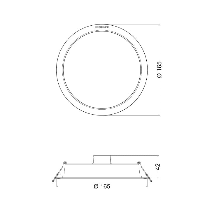 LEDVANCE Downlight IP44 DN 165 okrugla ugradna LED lampa 13 W, 6500 K, 1300 lm