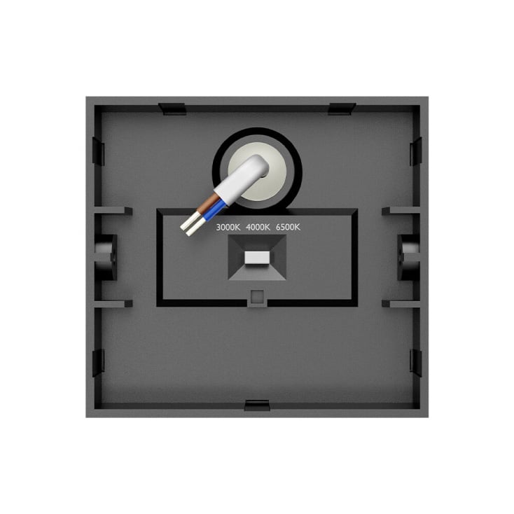 Braytron BG38-02682 spoljna zidna LED lampa 6W, 3 boje svetla, IP65, crna