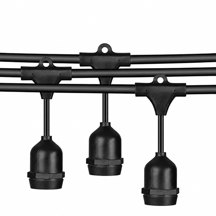 E250591 svetlosni niz 20 m sa 20 LED sijalica E27, toplo belo 2700K, IP44