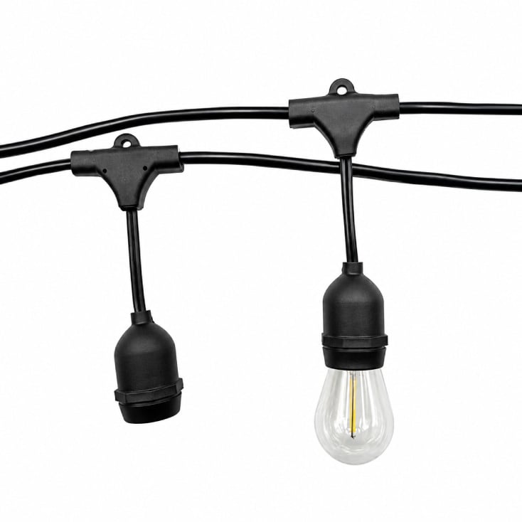 E250591 svetlosni niz 20 m sa 20 LED sijalica E27, toplo belo 2700K, IP44