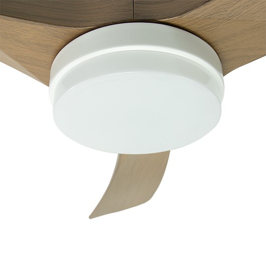 Mitea Plafonski Ventilator Metalni 35W, 5500 m³/h, 18W LED, Bela Drvo, do 25 m² - Plafonski ventilatori