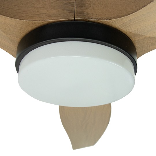Mitea Plafonski Ventilator Metalni 35W, 5500 m³/h, 20W LED, 1840 lm, Visina 370 mm - Plafonski ventilatori
