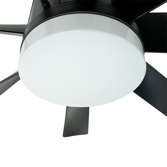 Mitea Plafonski Ventilator Metalni 50W, 7800 m³/h, 20W LED, Crni, Područje do 35 m² - Plafonski ventilatori