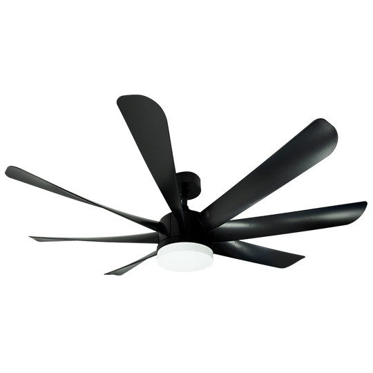 Mitea Plafonski Ventilator Metalni 50W, 7800 m³/h, 20W LED, Crni, Područje do 35 m² - Plafonski ventilatori