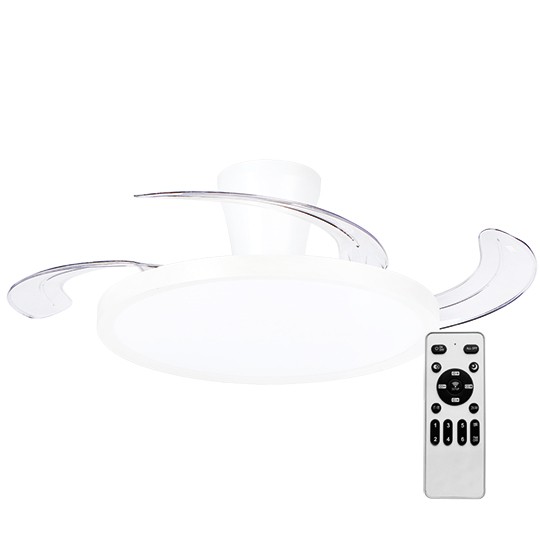 Mitea XXL Plafonski Ventilator sa LED Svetlom 30W + 30W, Ø1066 mm, Beli - Plafonski ventilatori