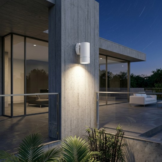 M951012 W Max.35W bela IP54 1xGU10 baštenska lampa zidna Mitea Lighting