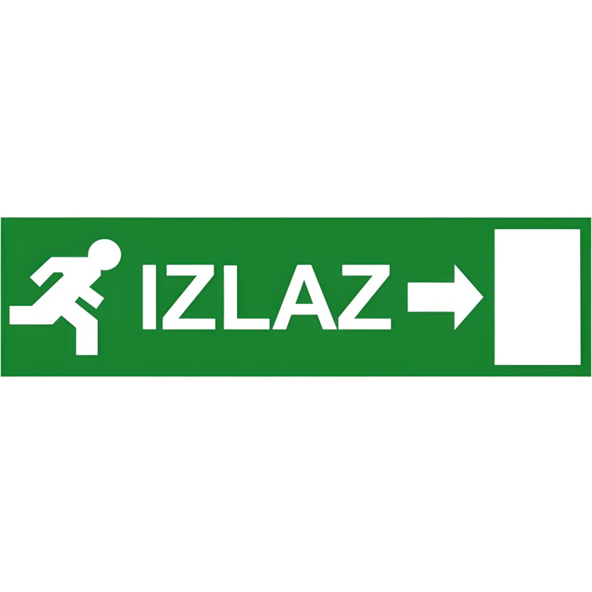 Mitea nalepnica za panik lampu IZLAZ strelica desno
