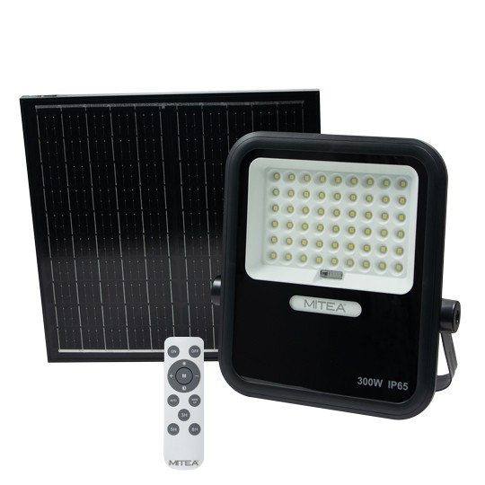 M452080-C4 300W 6500K crni IP65 solarni LED reflektor set  ABS Mitea Lighting