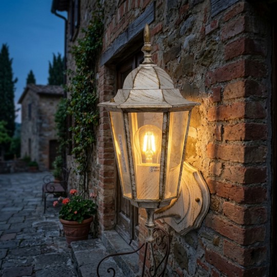 M2002-G Max.1x60W beli IP44 E27 baštenska lampa - fenjer Mitea Lighting