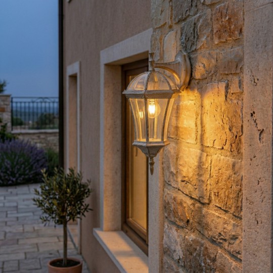 M2004-D Max.1x60W beli IP44 E27 baštenska lampa, fenjer Mitea Lighting