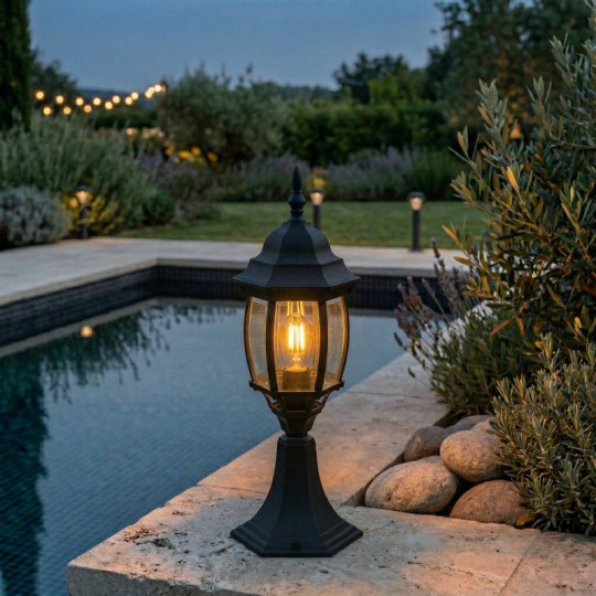 M2005-S Max.1x60W crni IP44 E27 baštenska lampa, fenjer Mitea Lighting