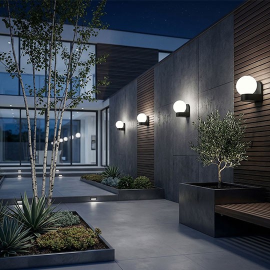 M999040 Max.1x60W bela IP44 E27 kugla zidna lampa Mitea Lighting