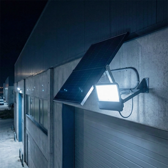 M452080-S6 200W solarni LED reflektor set 6500K IP65 ABS tamno sivi Mitea Lighting