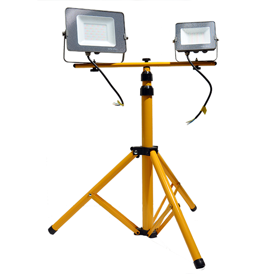 Mitea tripod stalak za dva LED reflektora, metalni, visina od 610 do 1550 mm