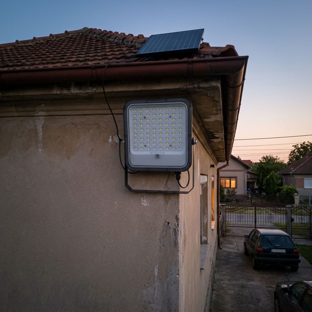 Mitea solarni LED reflektor 100W crni sa solarnim panelom i daljinskim upravljačem