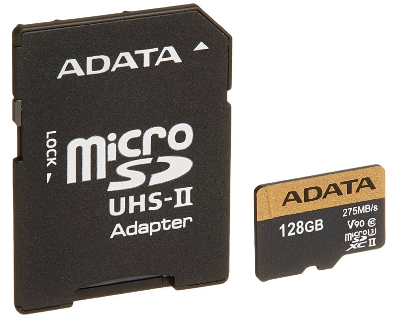 A-DATA UHS-II U3 MicroSDXC 128GB V90 class 10 + adapter AUSDX128GUII3CL10-CA1Hard disk za video nadzor