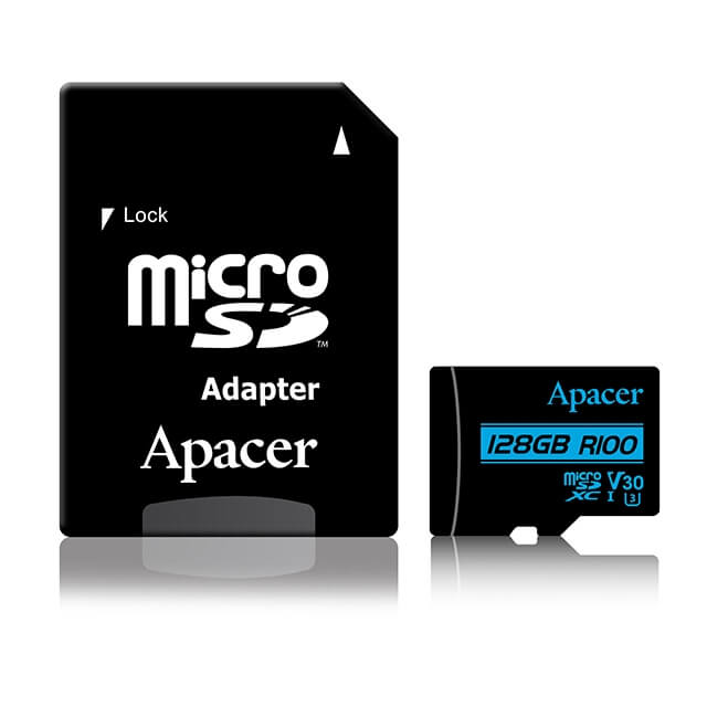APACER UHS-I MicroSDHC 128GB V30 + Adapter AP128GMCSX10U7-RHard disk za video nadzor