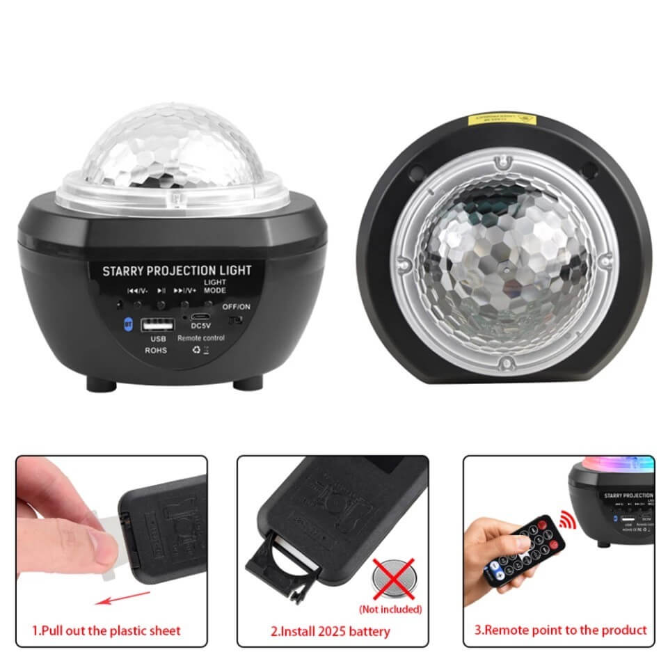 Projektor vodenih talasa bele bojeDekorativna rasveta