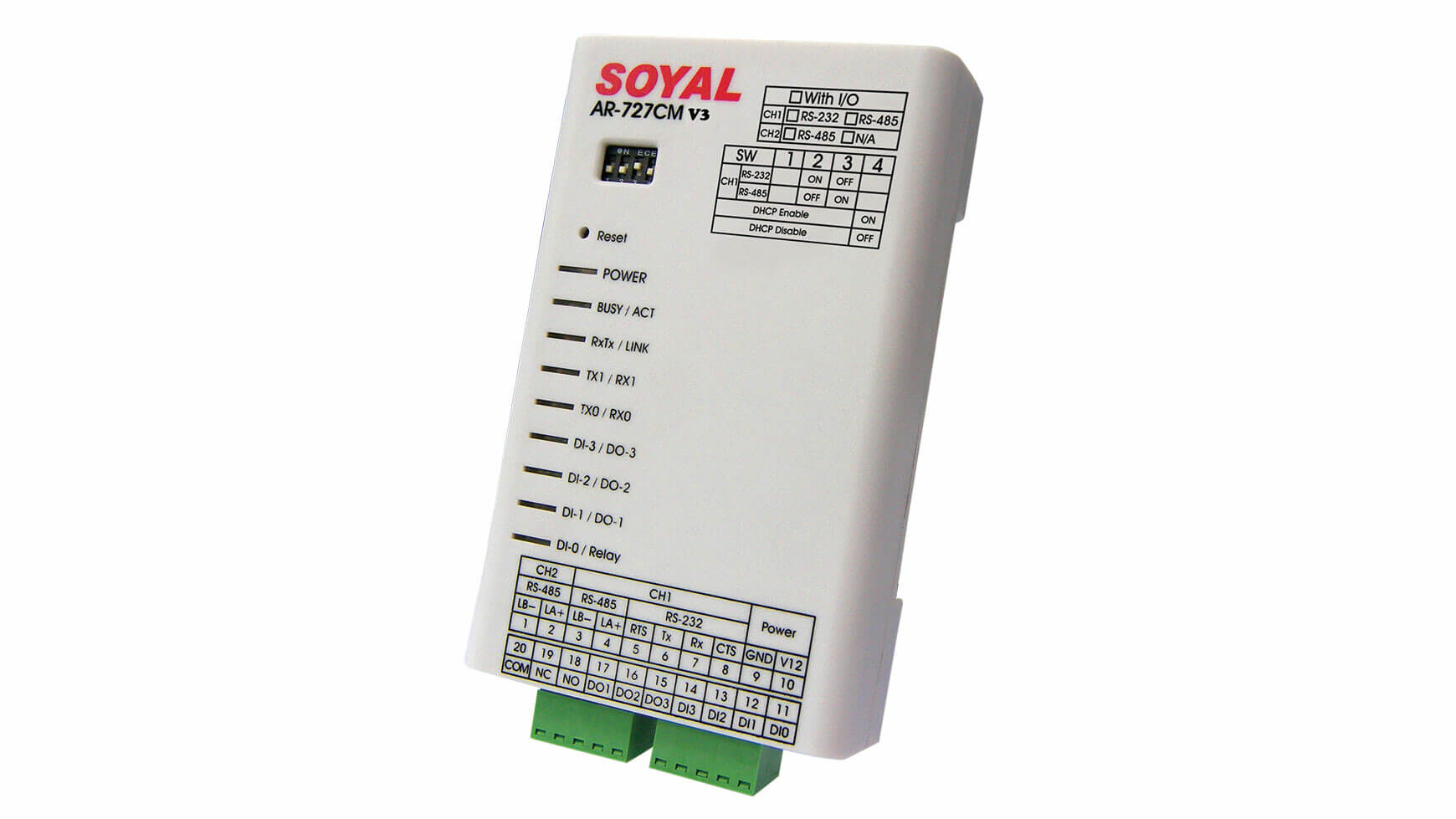 Konvertor TCP/IP na RS-232/RS-485 AR-727CM Kontrola pristupa