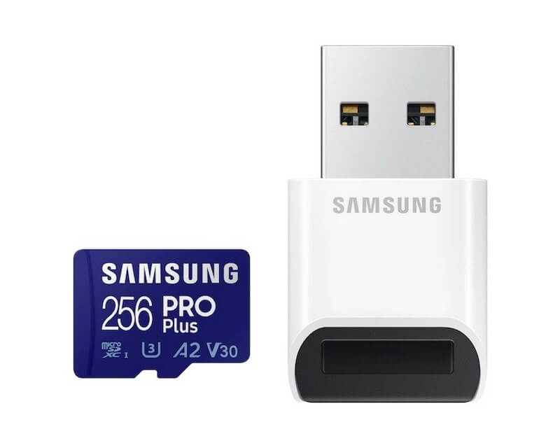 SAMSUNG PRO PLUS MicroSDXC 256GB U3 + Card Reader MB-MD256KBHard disk za video nadzor