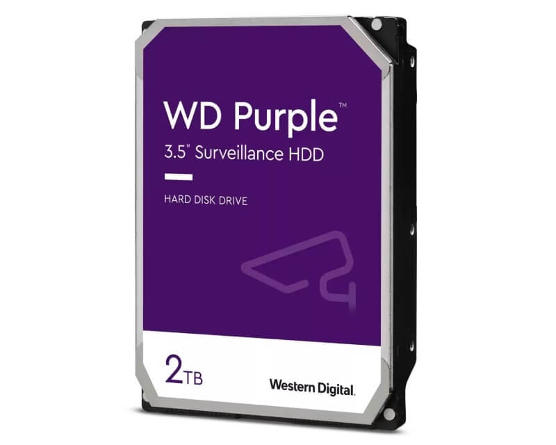 WD 2TB 3.5 SATA III 256MB IntelliPower WD22PURZ PurpleHard disk za video nadzor