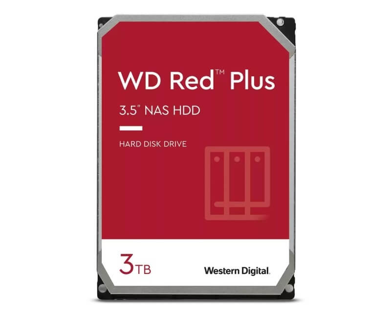 WD 3TB 3.5 SATA III 128MB WD30EFZX Red Plus NASHard disk za video nadzor