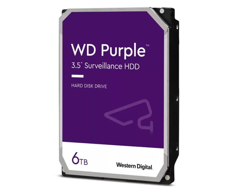 WD 6TB 3.5 SATA III 64MB IntelliPower WD63PURZ PurpleHard disk za video nadzor