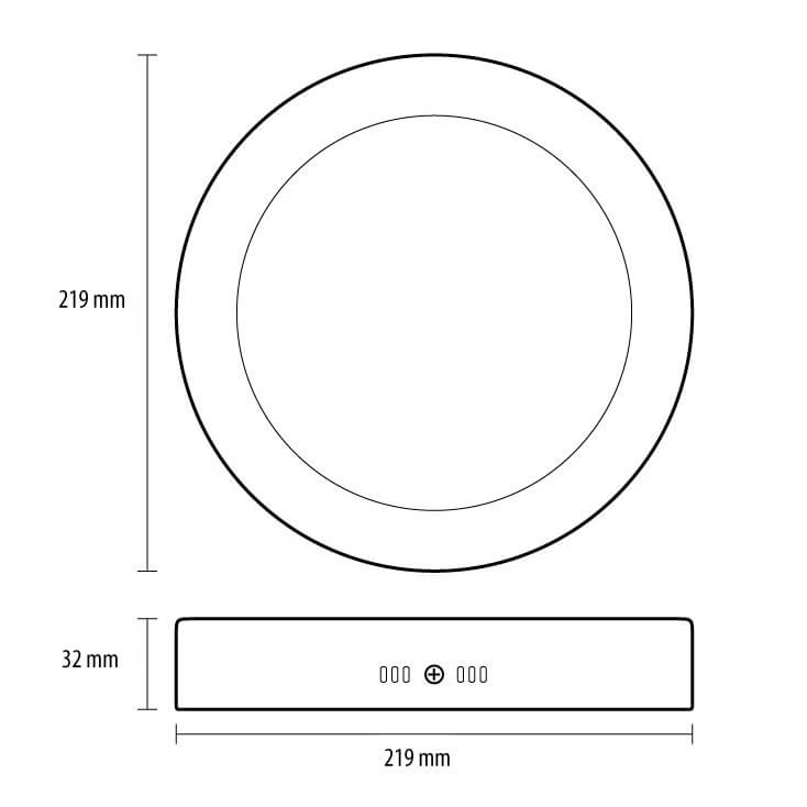 LED nadgradna panel lampa 18W toplo bela boja, okrugliLed paneli