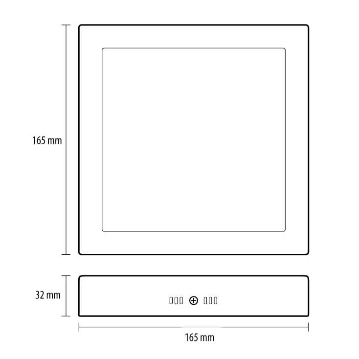 LED panel nadgradni 12W dnevno svetlo, kvadratniLed paneli
