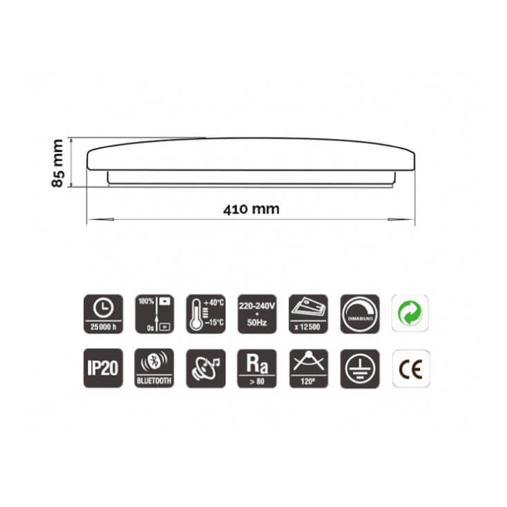 LED plafonjera 24W RGB bluetoothLed plafonjere