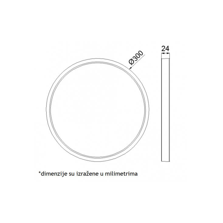 LED plafonjera 24W toplo, hladno, dnevna svetlostLed plafonjere