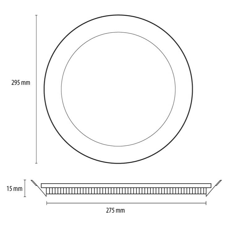 LED ugradna panel lampa 24W dnevno svetlo, krugLed paneli