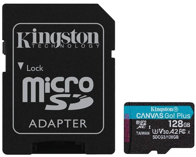 Memorijska kartica KINGSTON U3 V30 microSDXC 128GB + adapterHard disk za video nadzor