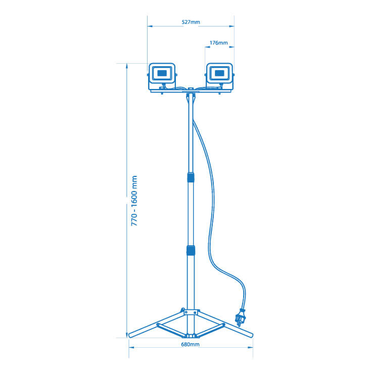 Prenosni LED reflektor na stalku 2x30WLed reflektori