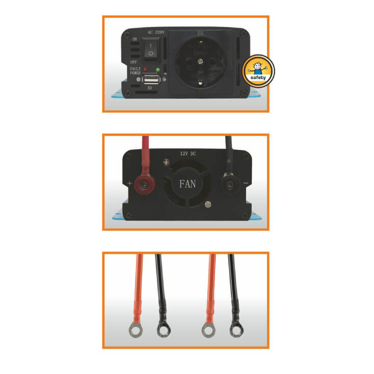 Sinusni naponski pretvarač 500W+USBPretvarači napona